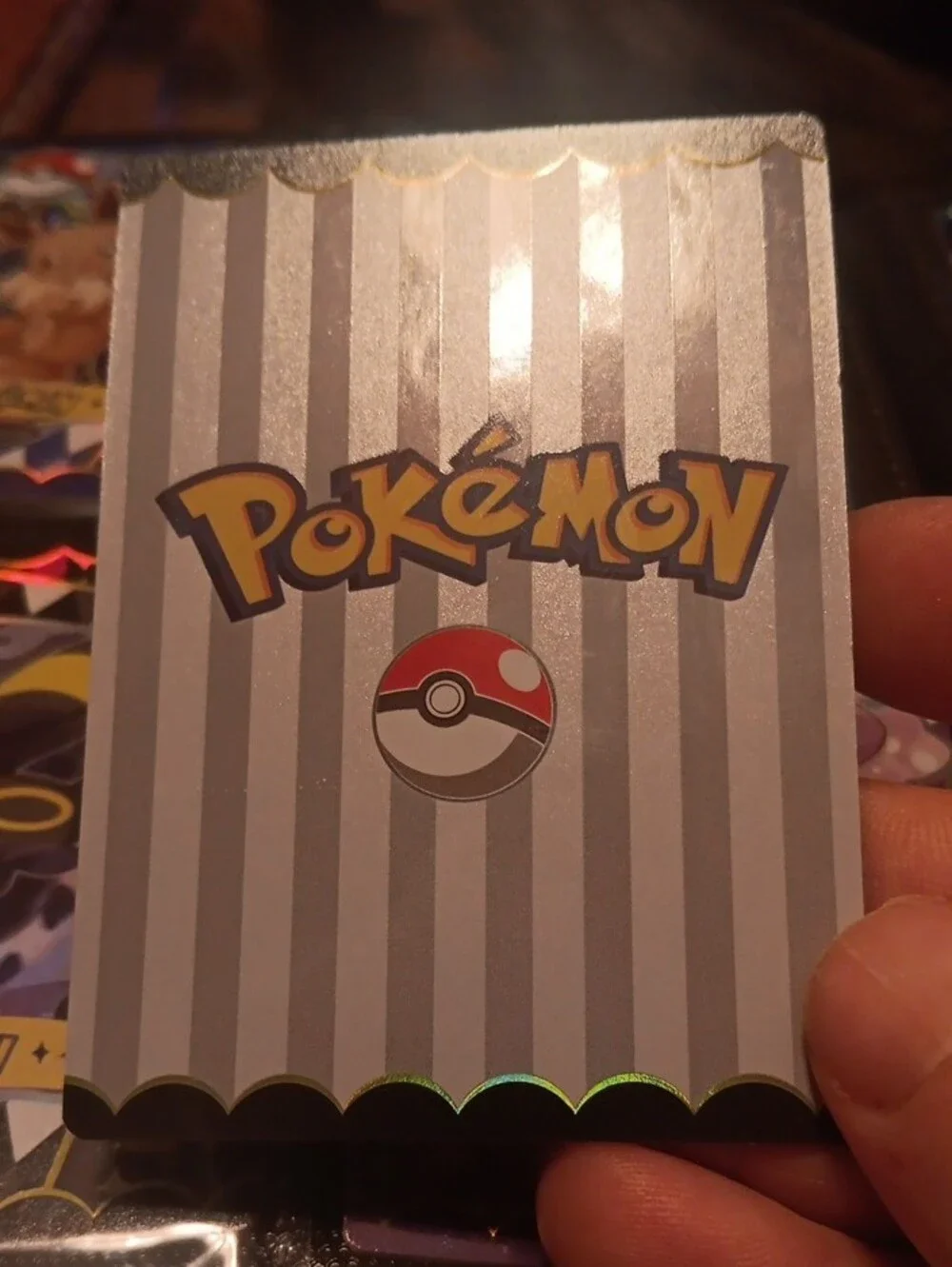 Pokemon Espeon Holographic Card Purple Pink Gold